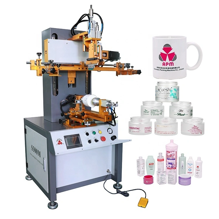 APM PRINT - New Semi-Automatic Silk Screen Printing Machine For Plastic Cosmetics Bottles Semi auto screen printer 1