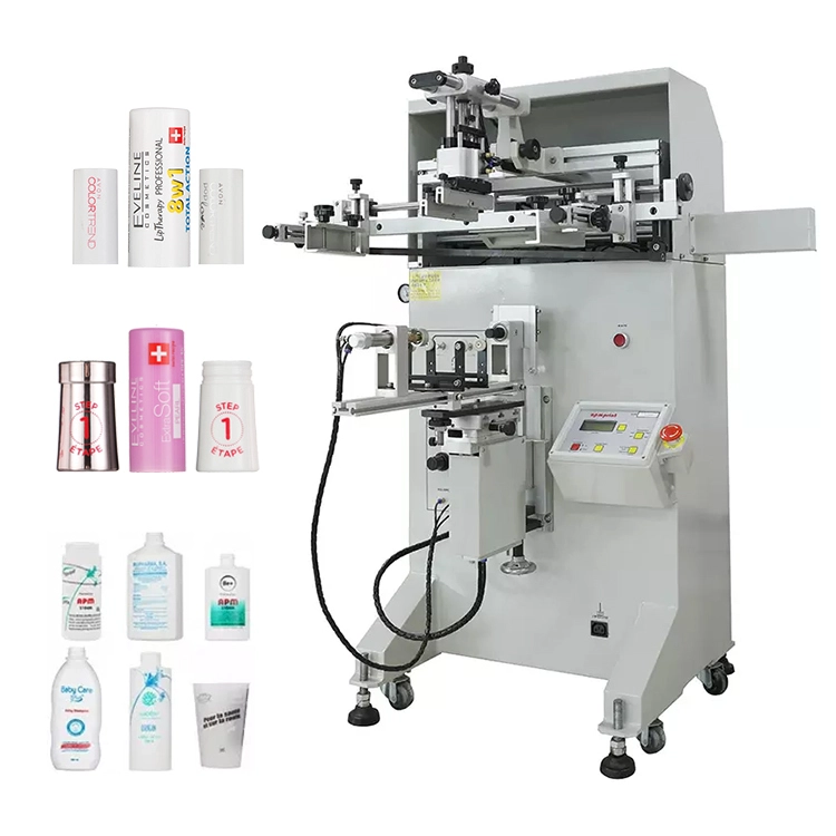 APM PRINT - Easy to operate semi auto pet perfumes glass bottle screen printing machine 1