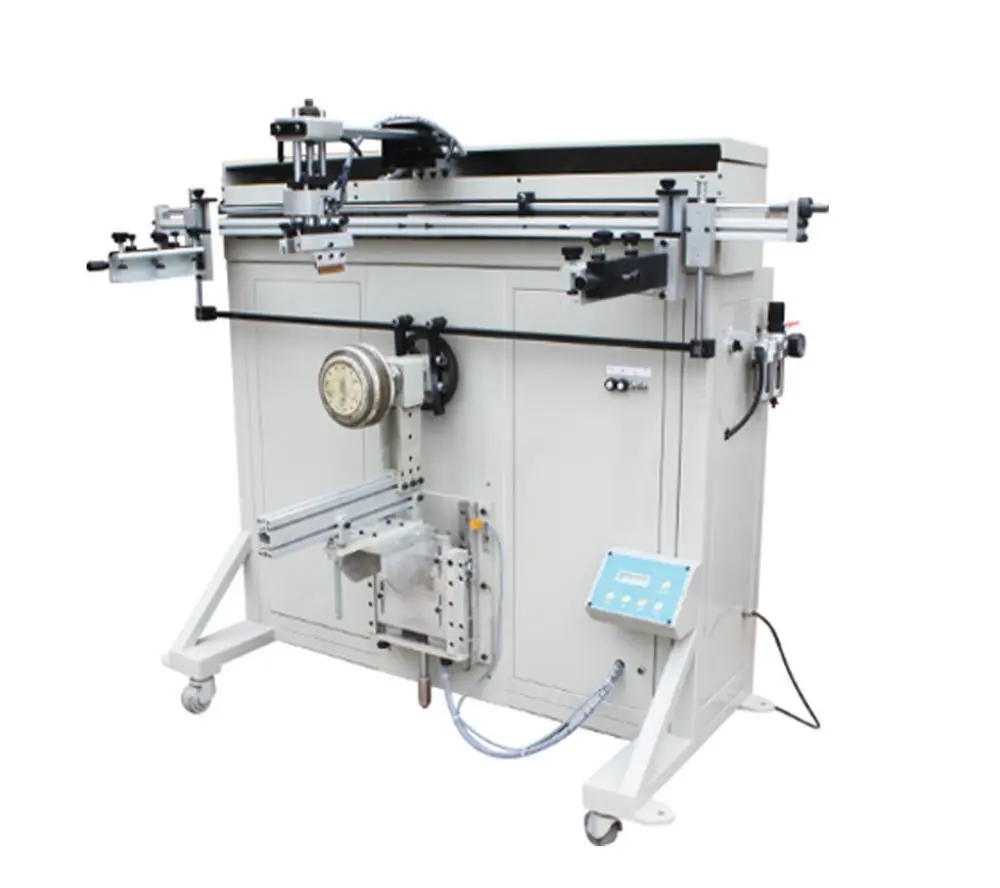 APM PRINT - S1000R semi-autobig screen printer for bucket ម៉ាស៊ីនបោះពុម្ពអេក្រង់ពាក់កណ្តាលស្វ័យប្រវត្តិ 1