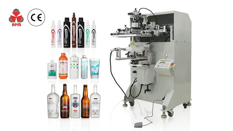 APM PRINT | wholesale semi auto round screen printing machine factory 2