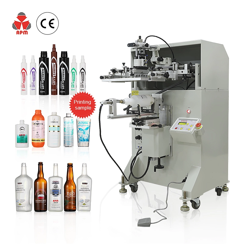 APM PRINT - S250 S350 S650 S1000 China semi automatic flat round oval Plastic paper cup bottle semi automatic silk screen printing machine top 1