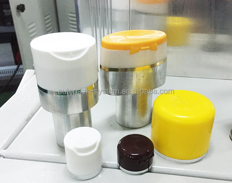 Automatyske glês plestik Rûne Ovale Unregelmjittige Foarm Lytse Fleskedop Lid Goud Sulver Hot Foil Stamping Machine Te Keap