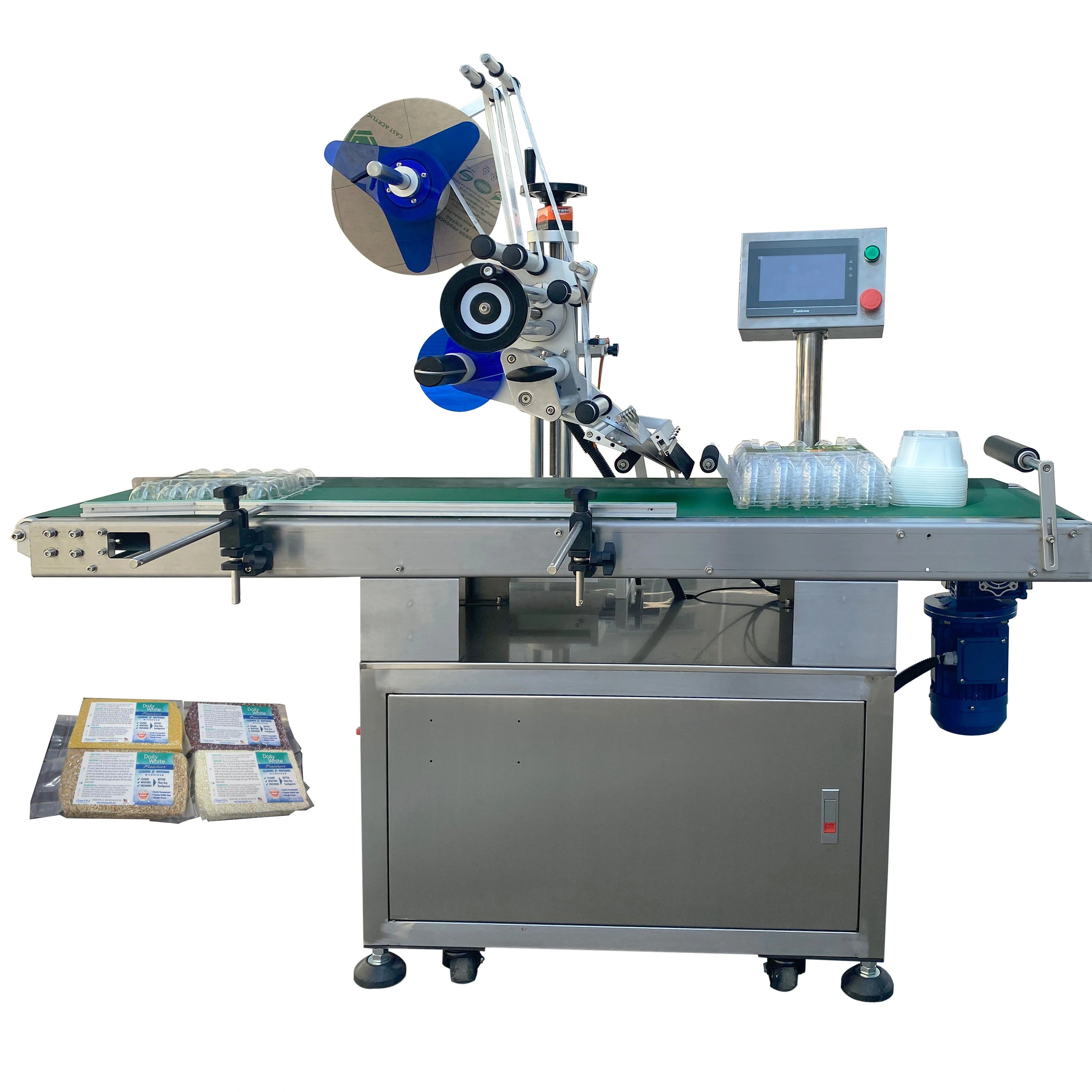 APM PRINT - APM-L112 Fully automatic flat labeling machine cover labeling machine label stick for lid labeling machine 1