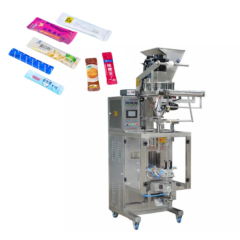 מכונת אריזת אבקה אוטומטית מסוג בורג לאבקת קפה, מכונת אריזת אבקת תבלינים אנכית קטנה 1