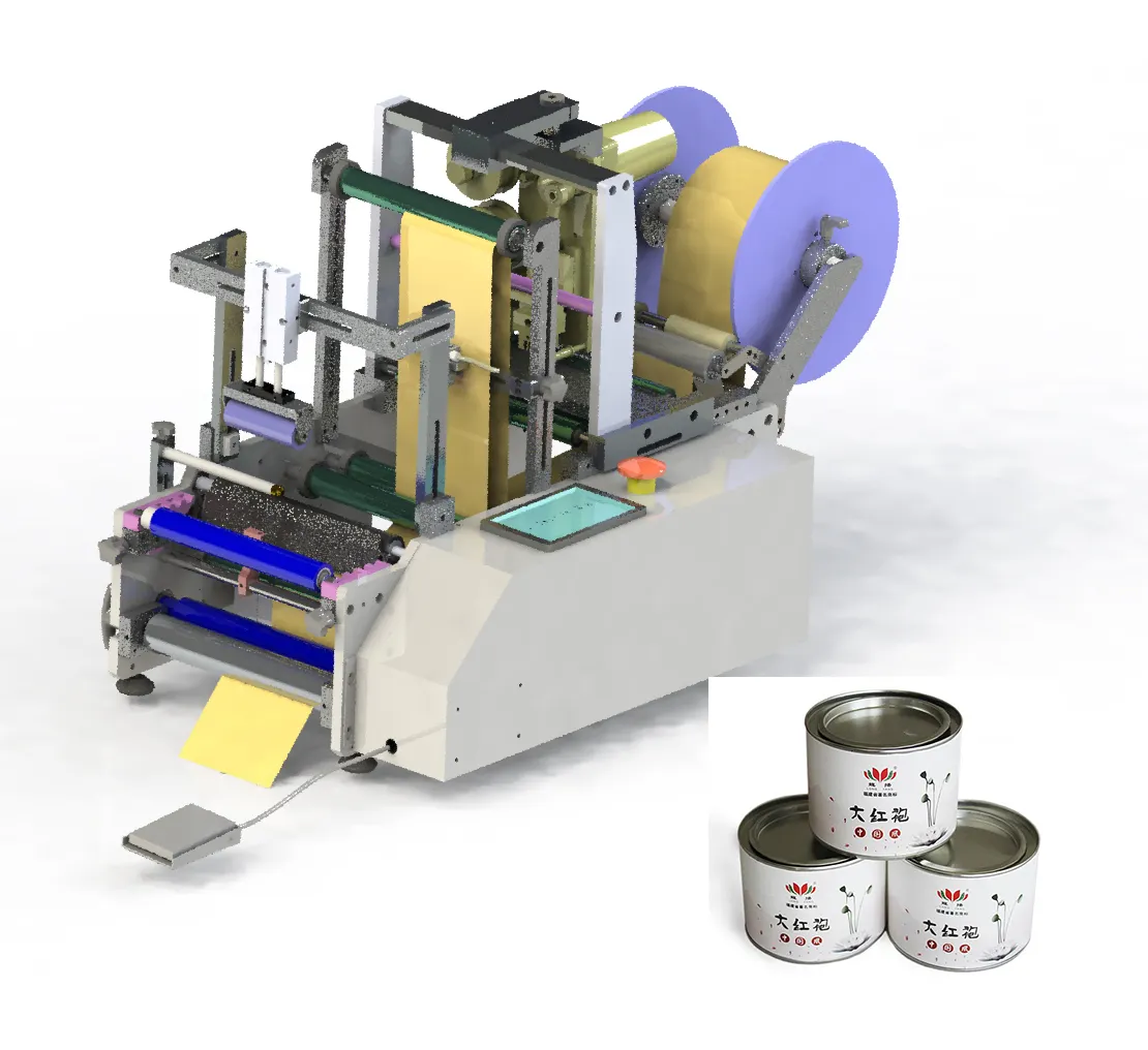 APM PRINT - APM-L220 Cina Macchina per etichettatura semiautomatica macchina per etichettatura di buttiglie cilindriche semiautomatiche macchina per etichettatura 1