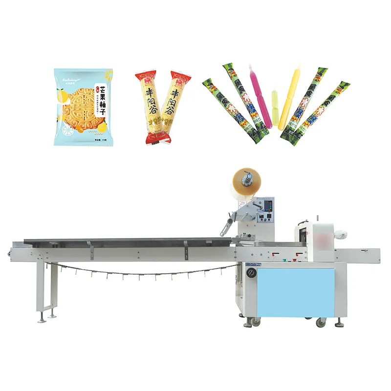 Mașină de ambalat perne automată multifuncțională pentru biscuiți cu gheață și acadele, la preț de fabrică 1