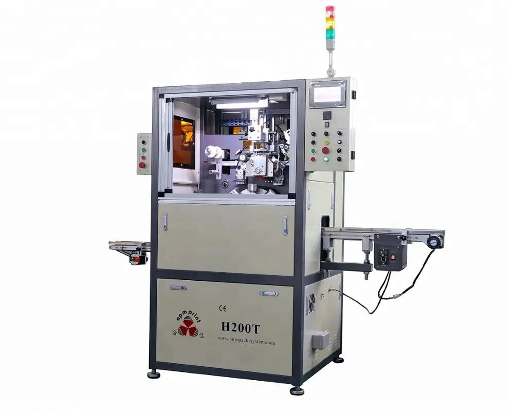 APM PRINT - H200C Best Seller PLC Control 1 түстүү ысык штамптоо капкак үстүнкү принтери Авто ысык штамптоочу машина 1