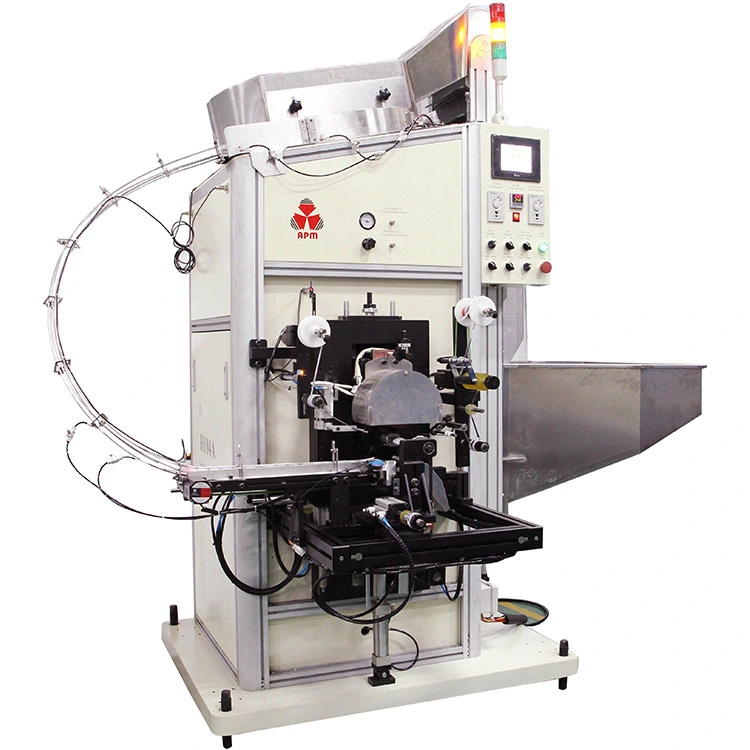 APM PRINT - automatic cap printing machine plastic cap round bottle hot foil stamping printing machine Auto hot stamping machine 1