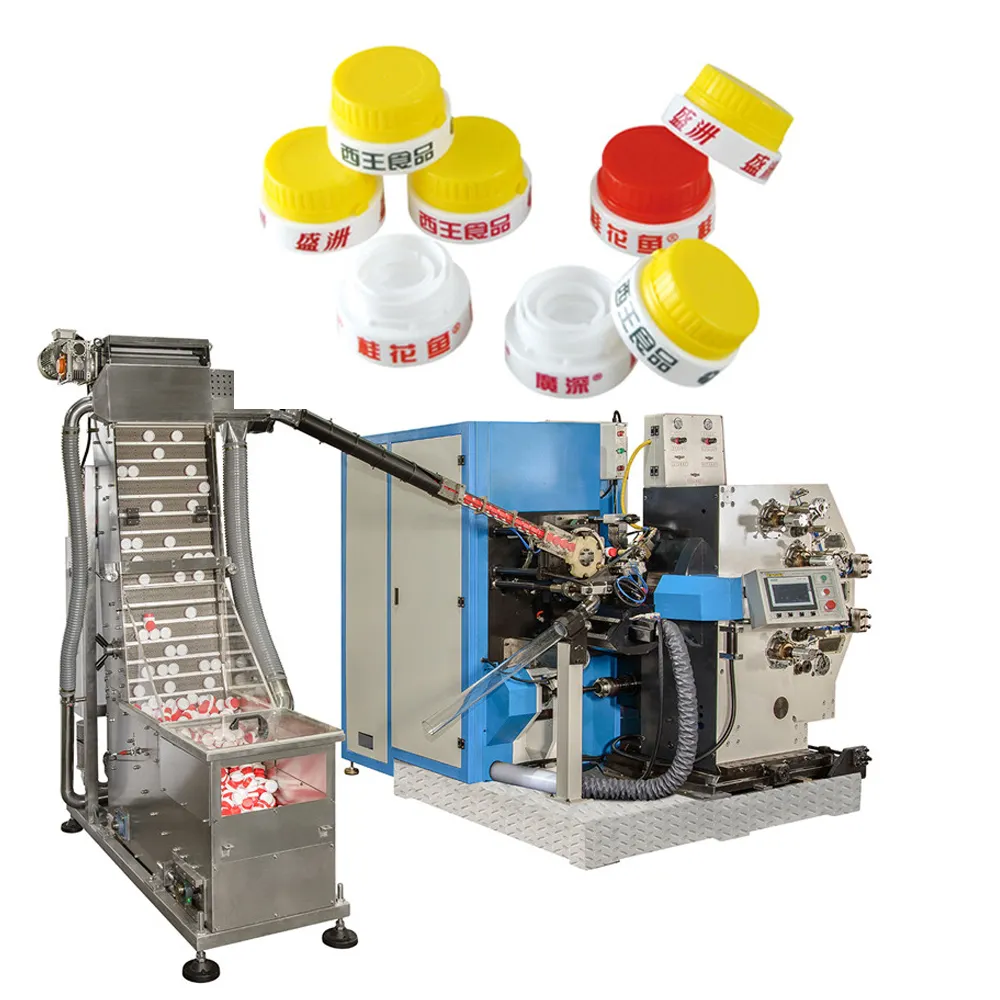 Automatic Bottle Cap Printing Machine 3 Colors Offset Lids Side Wall Printing Machine 1