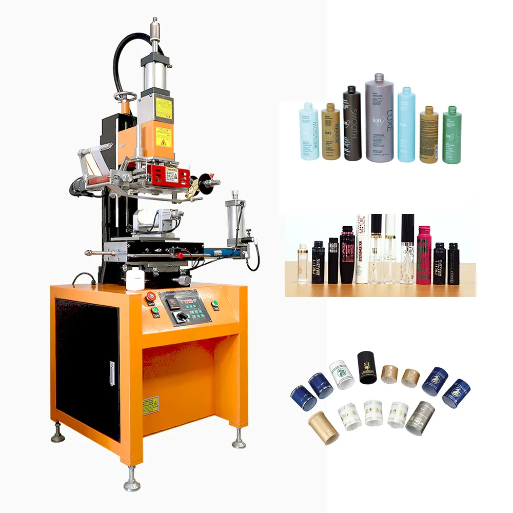 APM PRINT - H200FR semi auto flat Round plastic perfume bottle glass hot stamping machine Semi auto hot stamping machine 1
