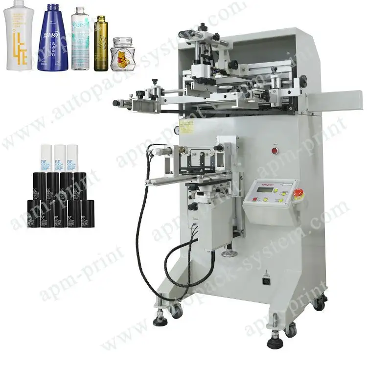 APM PRINT - Sjampoebottelskermdrukker Bier Parfuum Glasbotteldrukmasjien bo-op 1