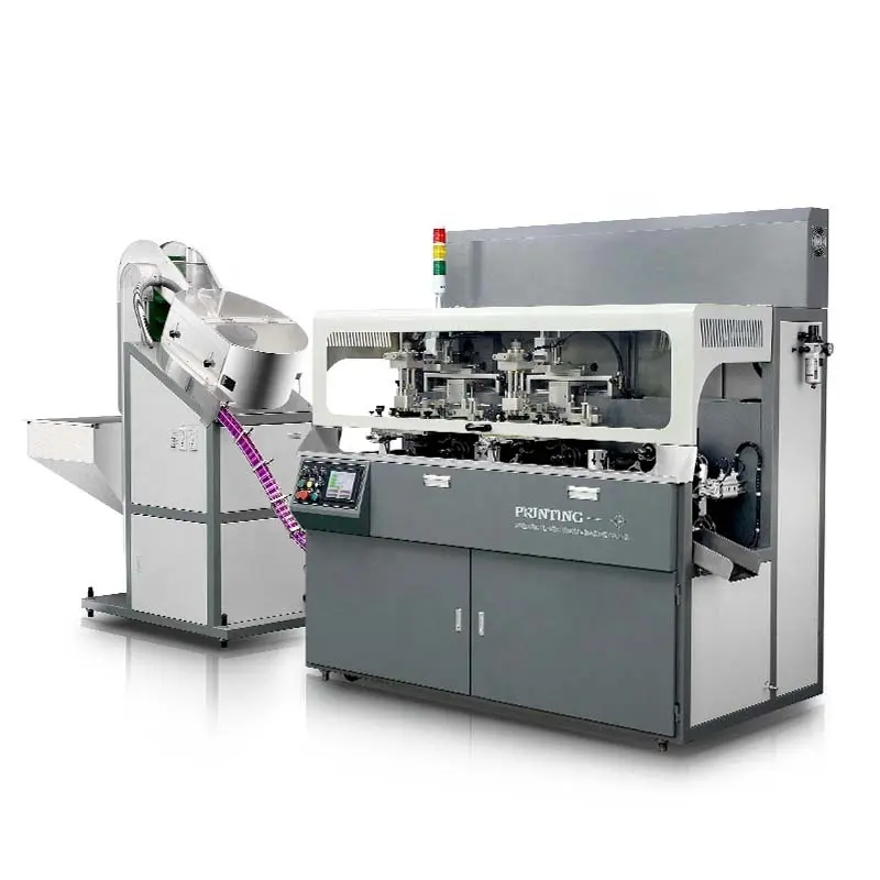 APM PRINT - 2-3 kleure outomatiese botteldopdrukker met UV-uithardingstelsel outomatiese skermdrukker 1