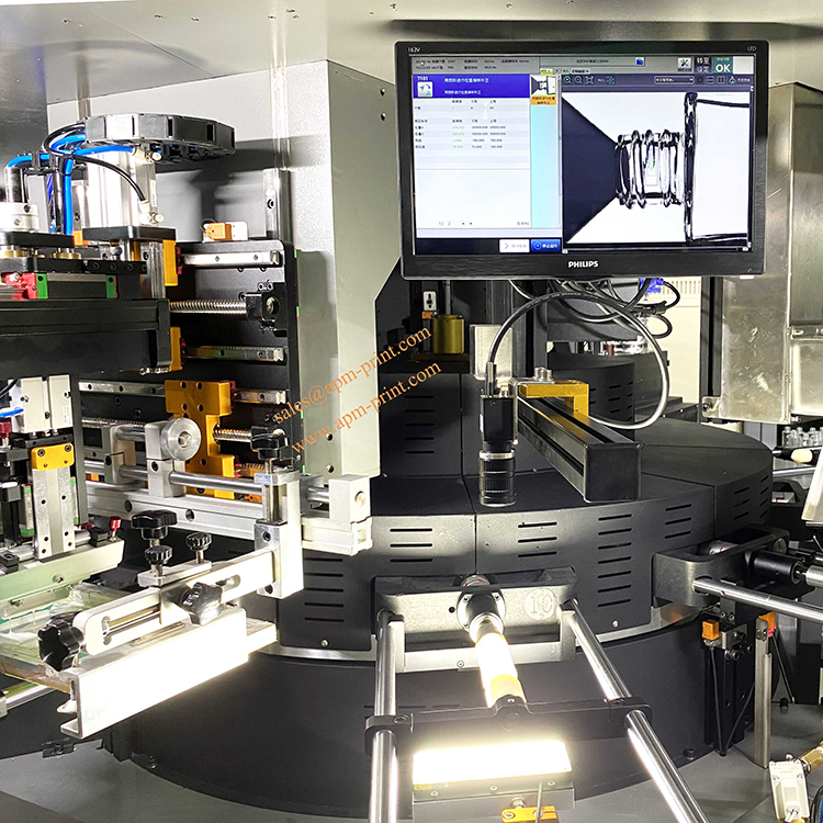 CNC106 automatinis daugiaspalvis stiklo plastikinio metalo butelio logotipas Šilkografija ir karšto folijos štampavimo karuselinis aparatas