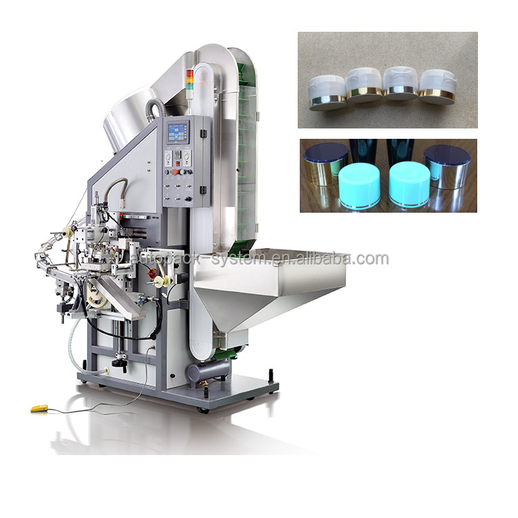 APM PRINT - H1S automatic one station round cap printing machine plastic cosmetic cap hot stamping machinery Auto hot stamping machine 8