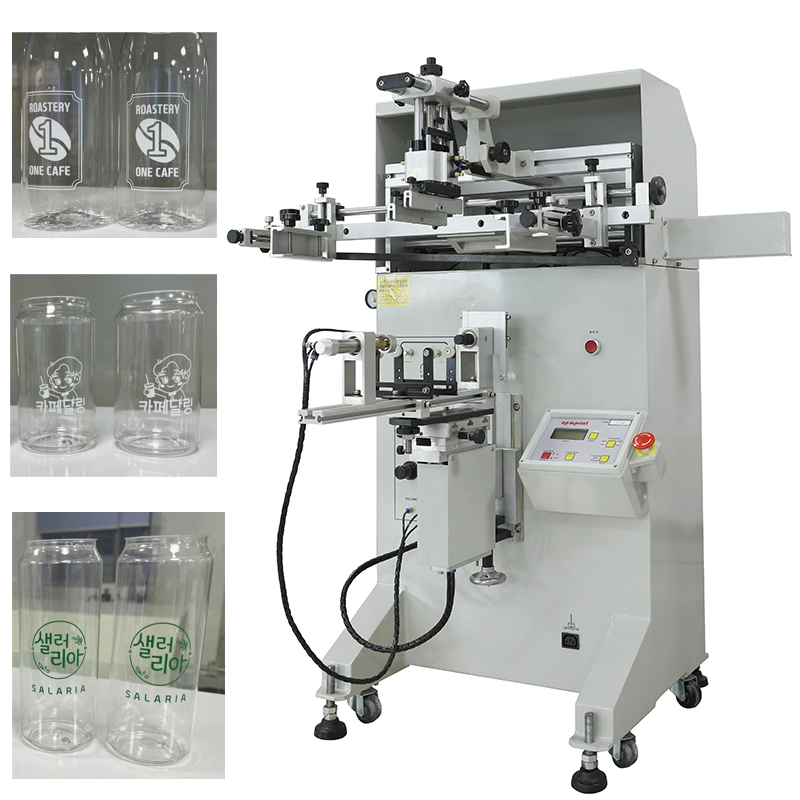 APM PRINT-S350 Semi auto single color screen printing machine for printing plastic bottles cans Company - APM PRINT 1