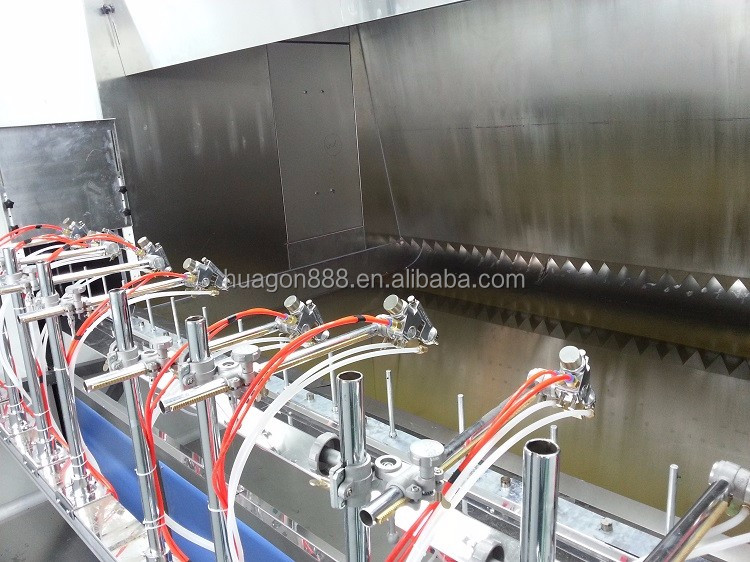 Penta e Ikemetseng ea ho Fafatsa Bottle Line e nang le Conveyor Machine Water Curtain Spray Booth