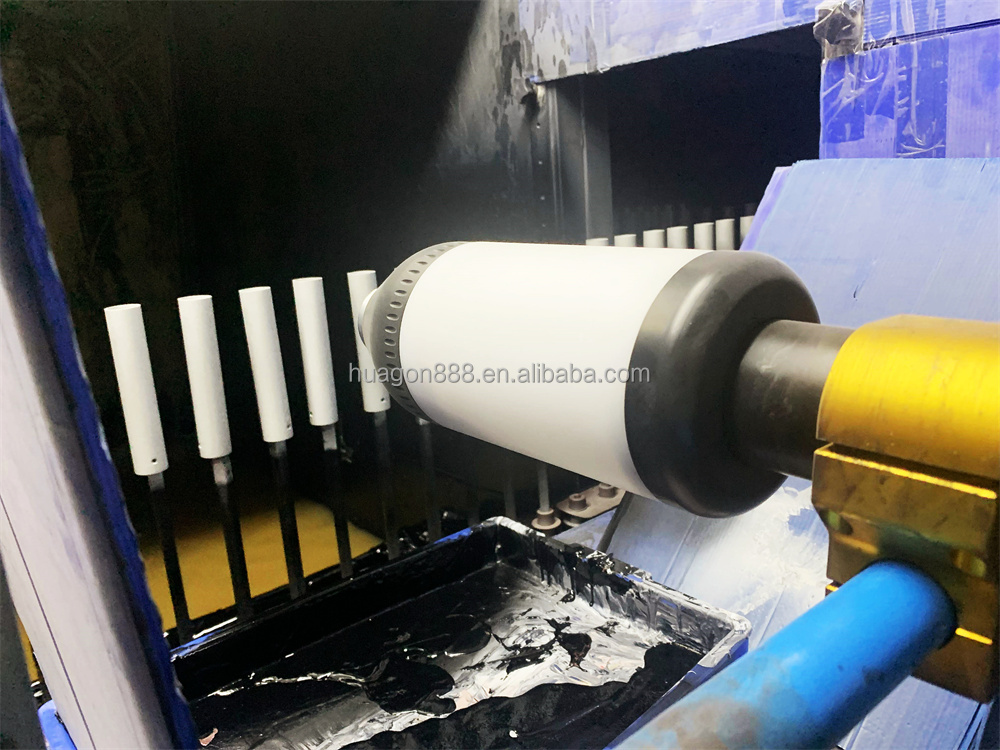 પ્લાસ્ટિક કાચની બોટલ માટે આઇઆર ડ્રાયિંગ પાવડર કોટિંગ સાથે ડીજી હુઆગોન ઓટોમેટિક ઇલેક્ટ્રોસ્ટેટિક સ્પ્રેઇંગ કોટિંગ પ્રોડક્શન લાઇન 8