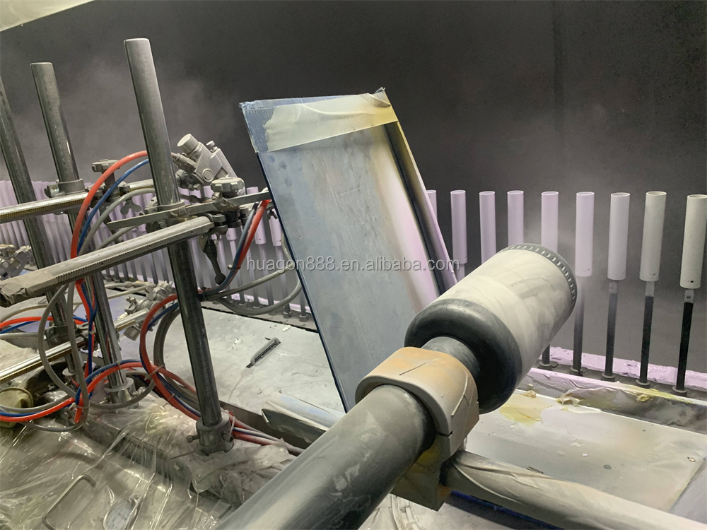 પ્લાસ્ટિક કાચની બોટલ માટે આઇઆર ડ્રાયિંગ પાવડર કોટિંગ સાથે ડીજી હુઆગોન ઓટોમેટિક ઇલેક્ટ્રોસ્ટેટિક સ્પ્રેઇંગ કોટિંગ પ્રોડક્શન લાઇન 10