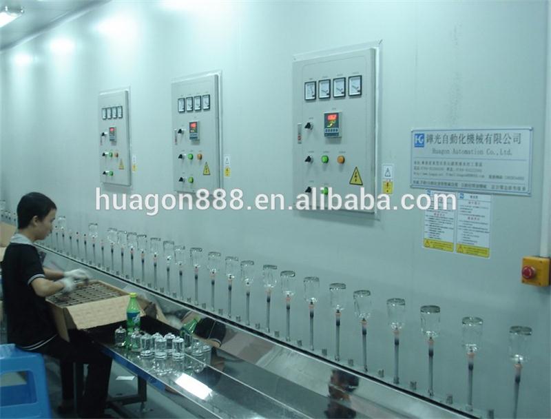  Nhà máy cung cấp trực tiếp máy phun sơn chai thủy tinh chai rượu chai nước hoa dây chuyền sản xuất với lò sấy UV