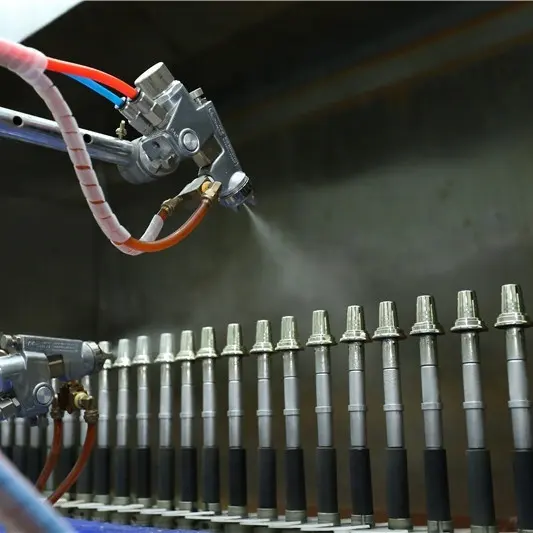 Outomatiese Spuitverfmasjinerie Ir Droog UV Uithardingslaaglyn Vir Glas, Metaal en Plastiekbedryf Elektrostatiese Spuit 1