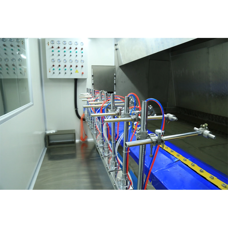 Rantai Konveyor Profil Aluminium Elektrostatik Lengkap untuk Industri Terbaik Dijual, Sistem Lini Booth Pelapis Serbuk Otomatis 1