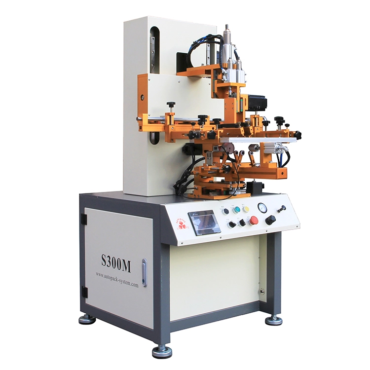 APM PRINT - servo motor cylinder round pp plastic glass bottle cup semi automatic silk screen printer machine, screen_printing_machine Semi auto screen printer 1