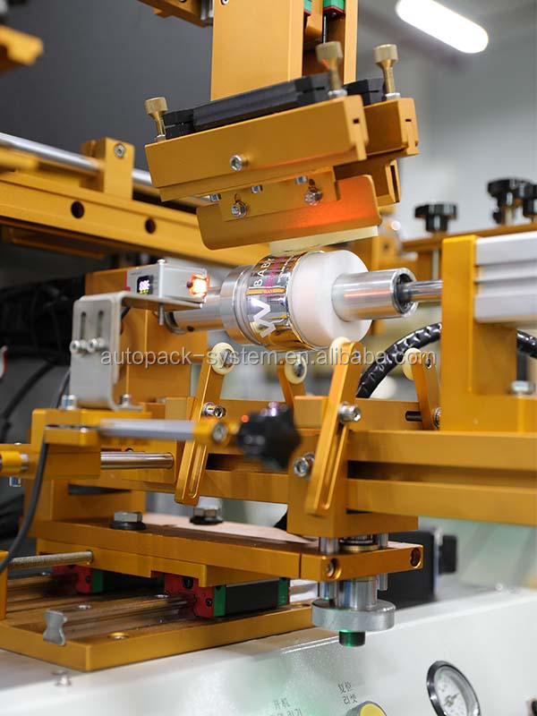 servo variklio cilindras apvalus pp plastikinis stiklinis butelis puodelis pusiau automatinis šilkografijos spausdintuvas, šilkografijos_mašina