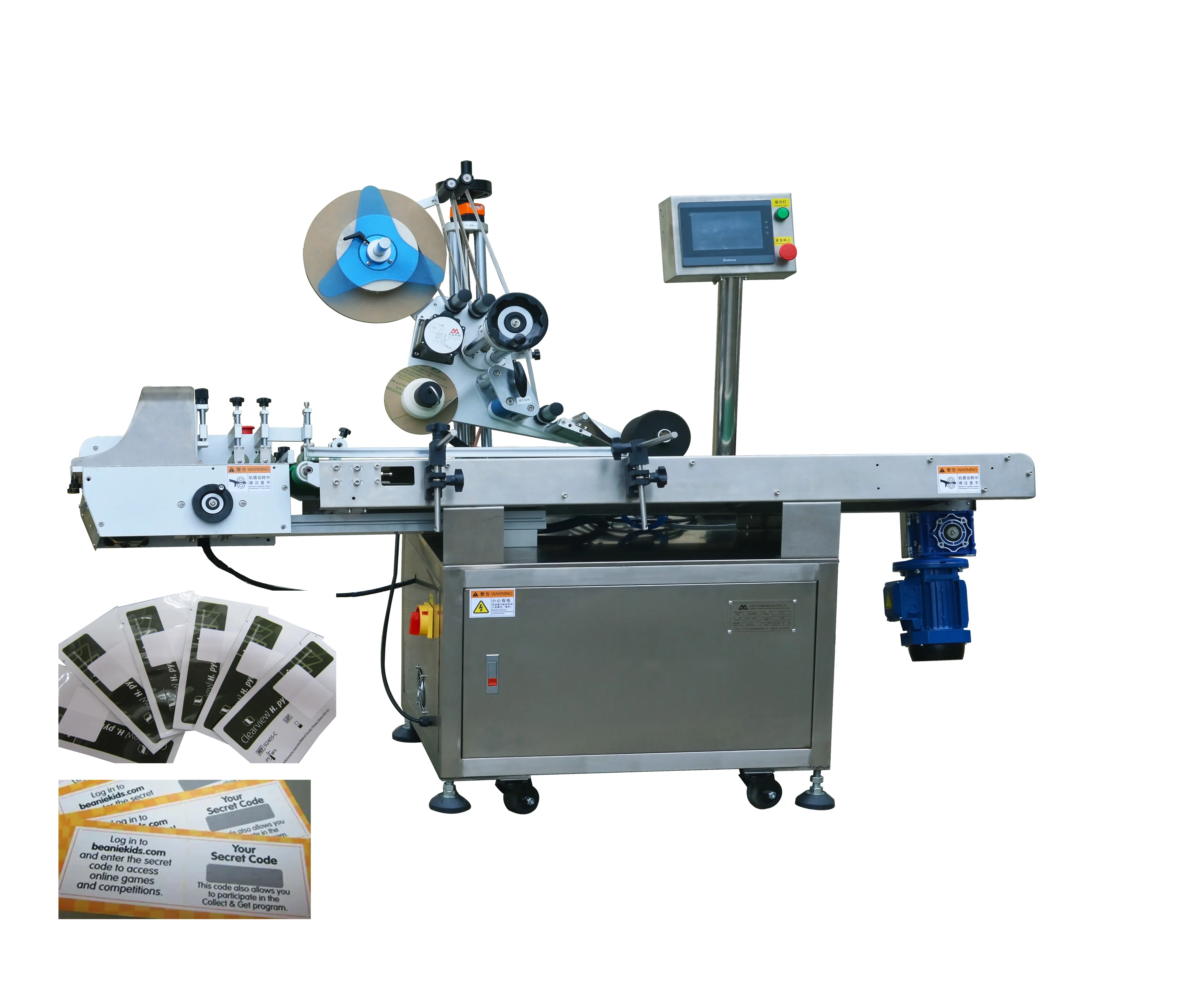 APM PRINT - APM-L113 Ganap na awtomatikong bag labeling machine envelope label stick machine labeling machine 1