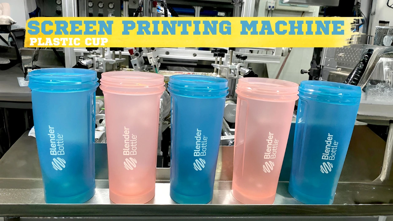 APM PRINT-S102 Automatic multiple colors screen printing machine for printing plastic cups bottles 1