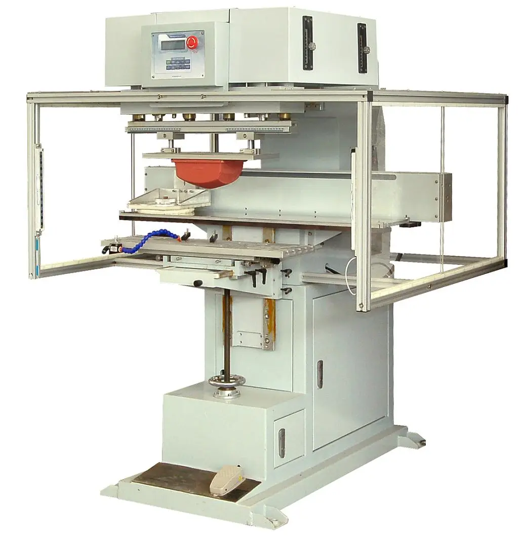 Impresora de tampografía dunha soa cor 325-140CS con depósito de tinta deslizante 1