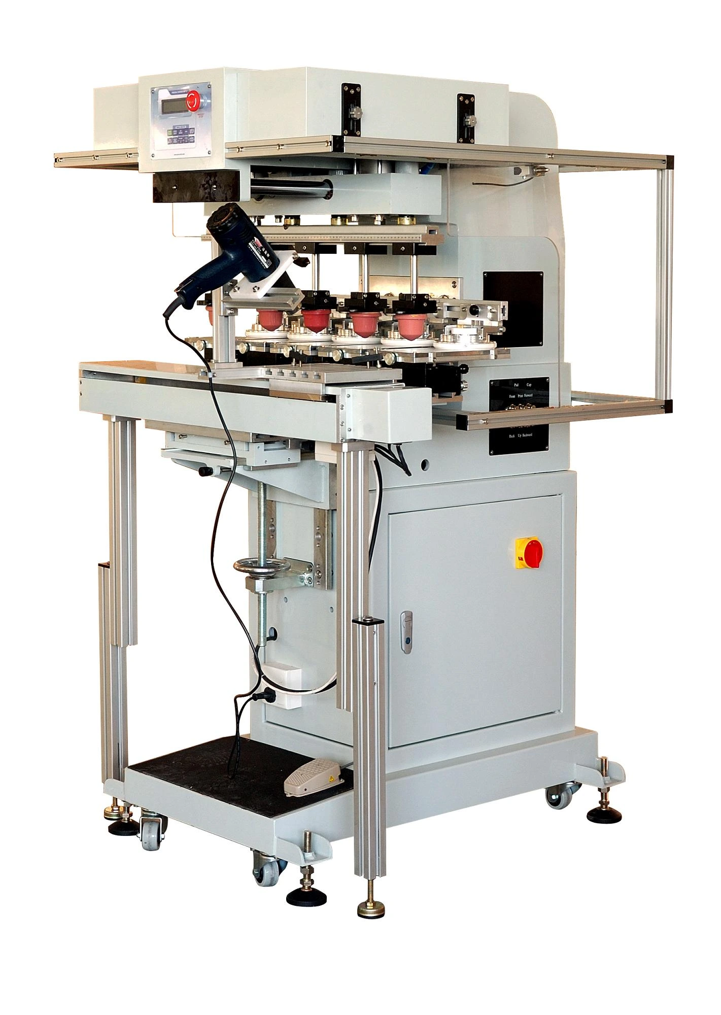225-120S5 5 color ink cup pad printer with shuttle 1