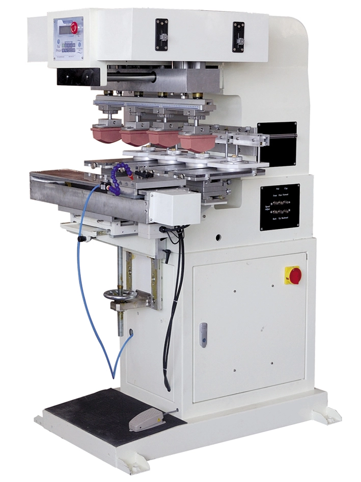 225-120S4 4 color ink cup pad printer with shuttle 1