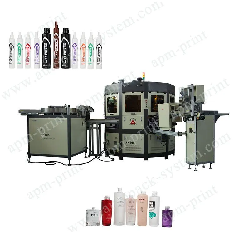 APM PRINT - Hot selling Automatic UV Plastic Can Cup bottle Screen Printer Square Flat Round Bottle Printing Machine Auto Screen Printer 1
