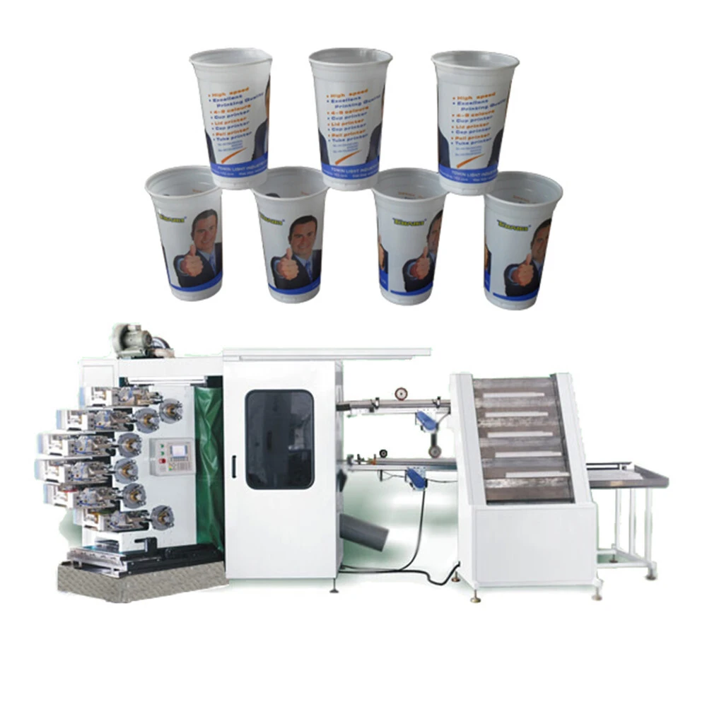 APM Plastic Cup Offset Printer Price Automatic 6 Color Coffee Cup Printing Machine 1