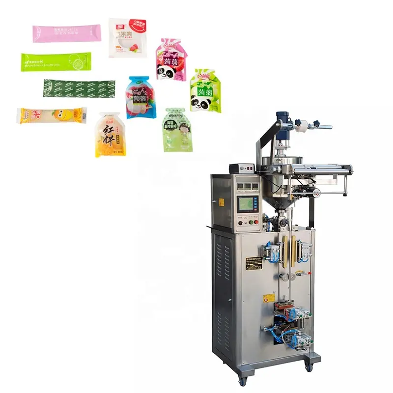 د مینی جیلی پیکینګ آیس لولي مایع ټیوب ډکولو ملټي فنکشن بسته بندۍ ماشین 1