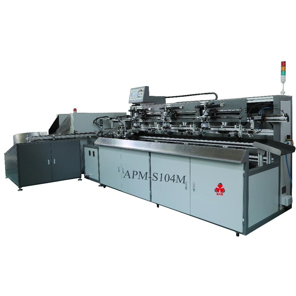 APM PRINT - S104 Manufacturer Supply 3-5colors glass printer Auto Screen Printer 1