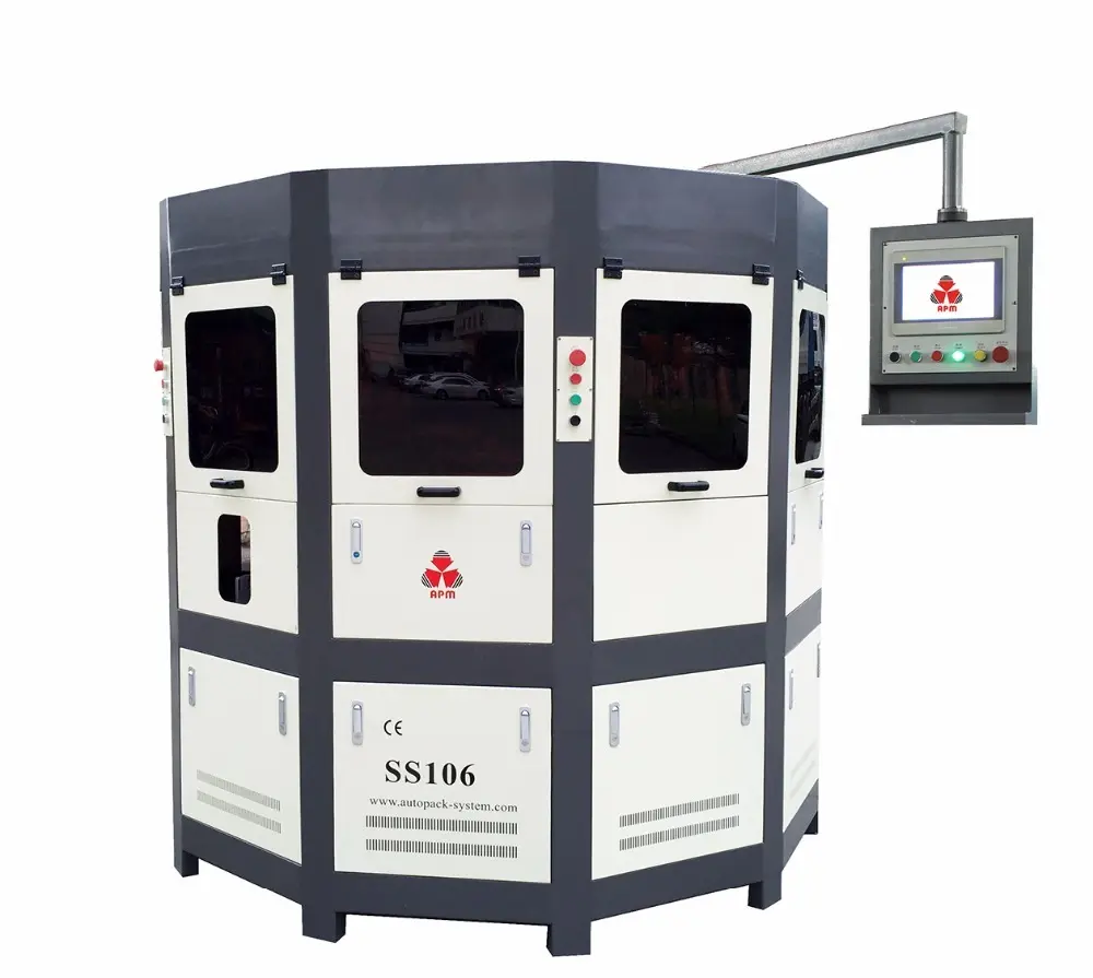 APM PRINT - SH106 automatski rotacijski sitotisak i stroj za vrući tisak za staklene boce, plastične boce, staklenke Sitotisak + vrući tisak 1