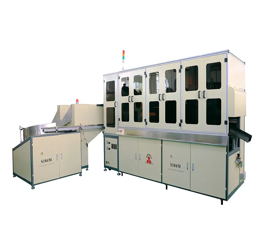 APM PRINT - S104M Otomatiki girazi bhodhoro sikirini printer ine shuttle yesimbi epurasitiki girazi mabhodhoro skrini inodhinda Auto Screen Printer 1