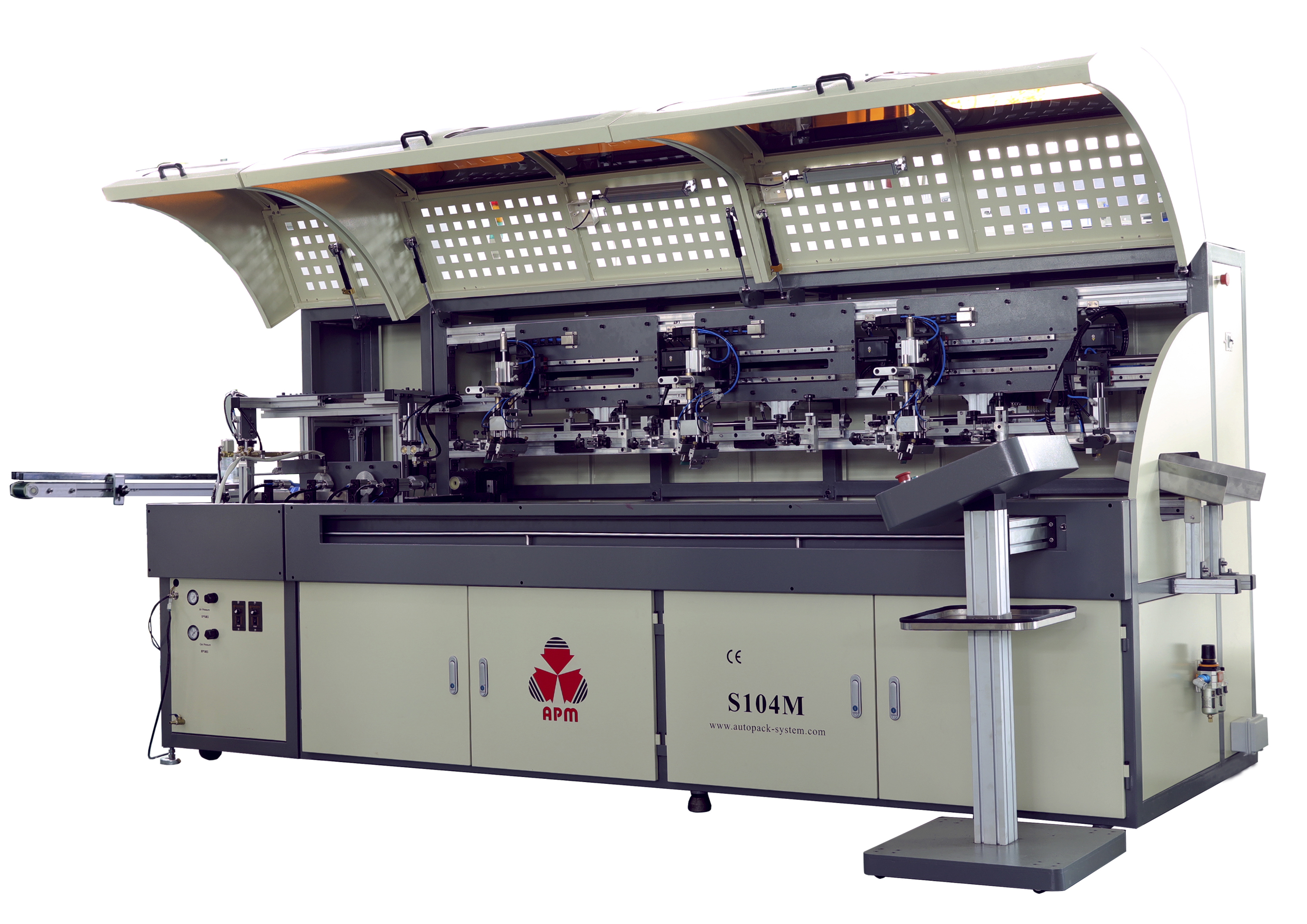 APM PRINT-S104M Automatyske seefdrukmasjine foar potten, bekers, flessen 6