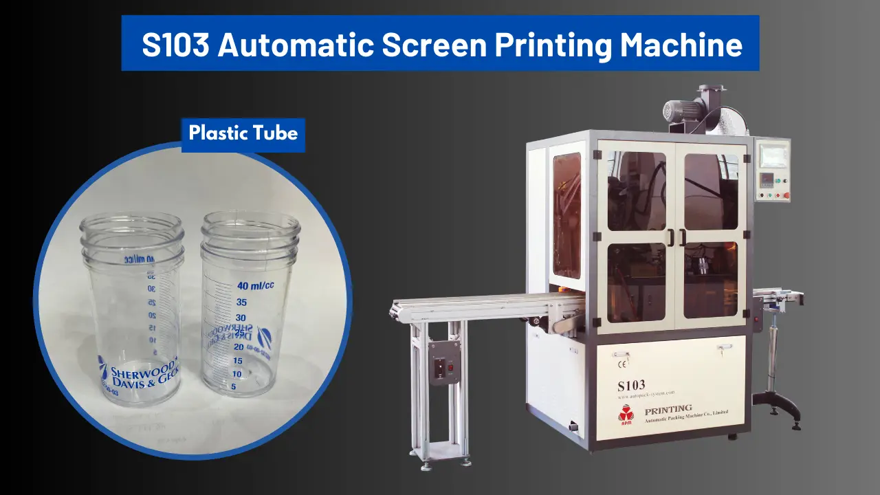 APM PRINT-S103M Máquina de serigrafía servo automática para imprimir tapas de tubos cilíndricos laterais e superiores 1