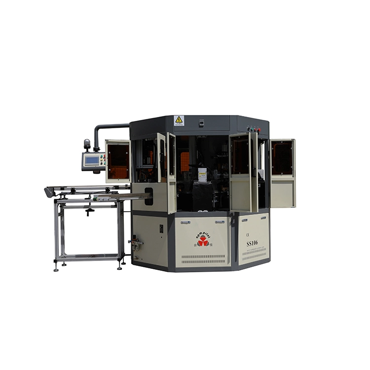 APM PRINT - Fully Auto Cylindrical Full Color Screen Printing Machine For Glass Plastic Bottle Cup Screen Printer Screen Print + Hot Stamp 1