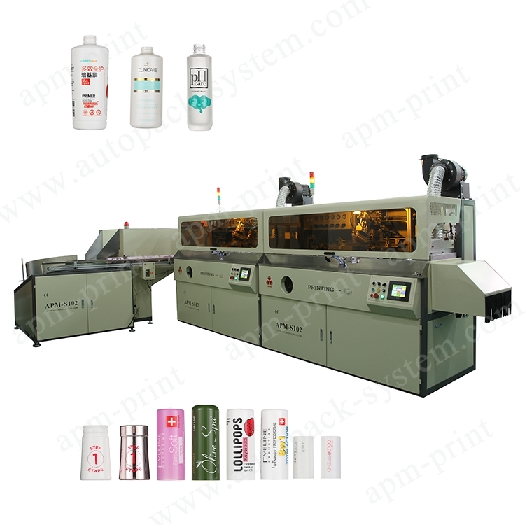 APM PRINT - Automatic Two Color Cylinder Screen Printer Printing Machine For Plastic Bottle Auto Screen Printer 1
