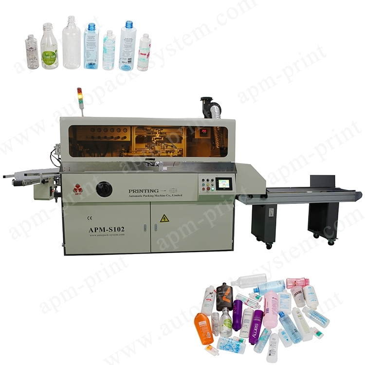 APM PRINT - Automatic UV plastic bottle Screen Printer With Flame Treatment Auto Screen Printer 1
