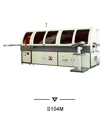 APM PRINT - S104M Printer Awtomatiku tal-Fliexken Ovali Kwadri tal-Ħġieġ tal-Plastik, Makkinarju tal-Istampar Servo, Printer Awtomatiku tal-Iskrin 1