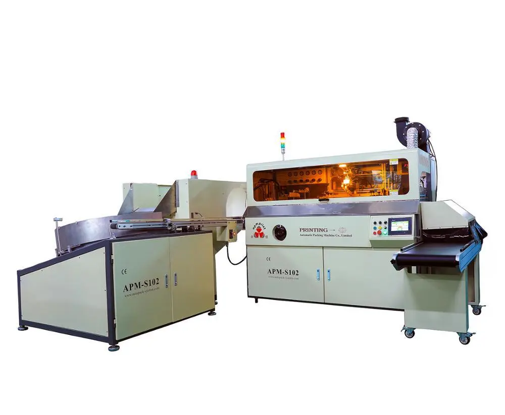 APM PRINT - S102 Pabrik Profesional Bulat Oval Square Botol Kaca Plastik Printer Layar Otomatis Printer Layar Otomatis 1
