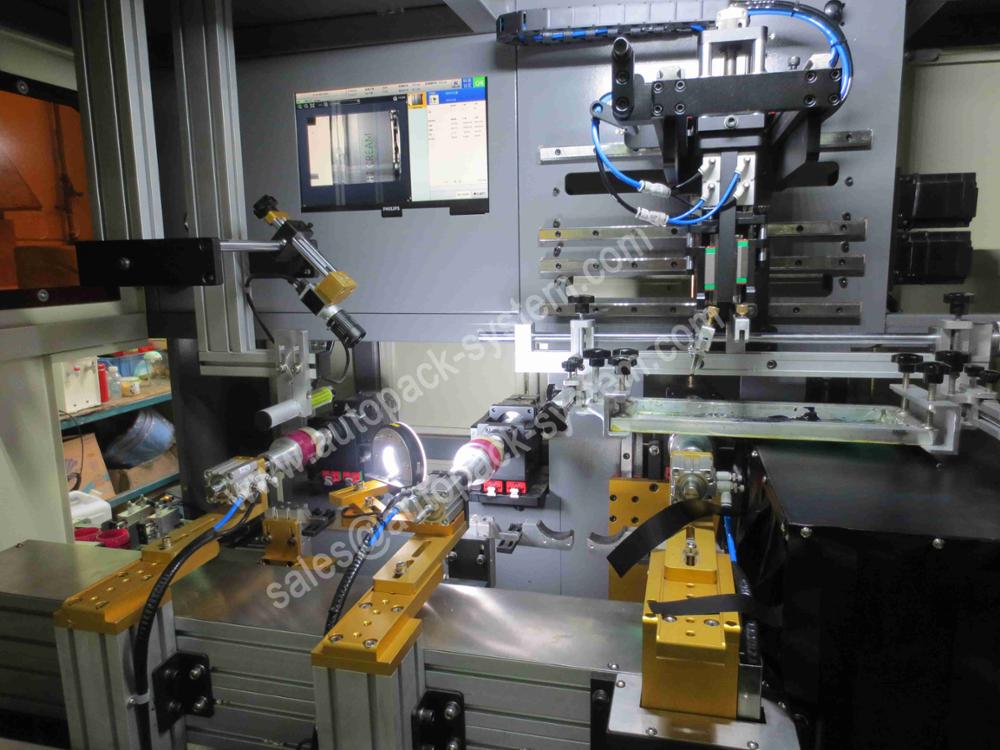 APM PRINT - CNC102 automatinis servo UV šilkografijos spausdintuvas mažiems stikliniams buteliams Automatinis šilkografijos spausdintuvas 12