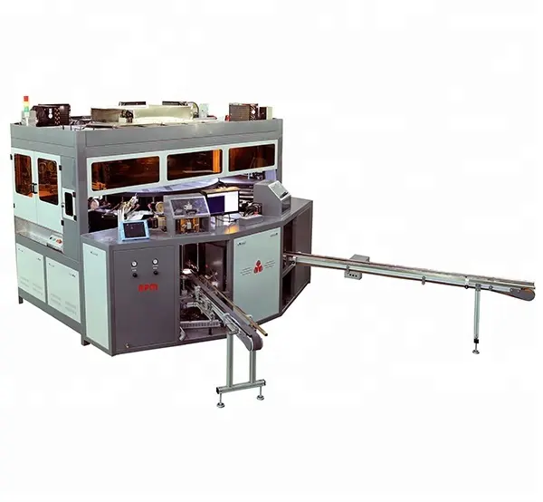 APM PRINT - CNC325 3-5 cores todas servo máquina de impressão de tela UV para garrafas de vidro impressora de tela automática 1