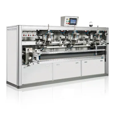 APM PRINT - SG104 1-4 kleure Outomatiese Glasbotteldrukker, een stasie met pendelskermdrukker Outomatiese Skermdrukker 1