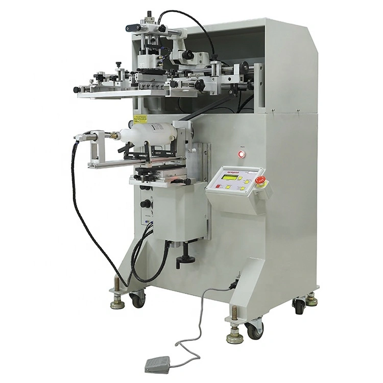 APM PRINT - China Supplier Round Glass Plastic Bottle Rotary Semi-Automatic Silk Screen Printing Machine Semi auto screen printer 1