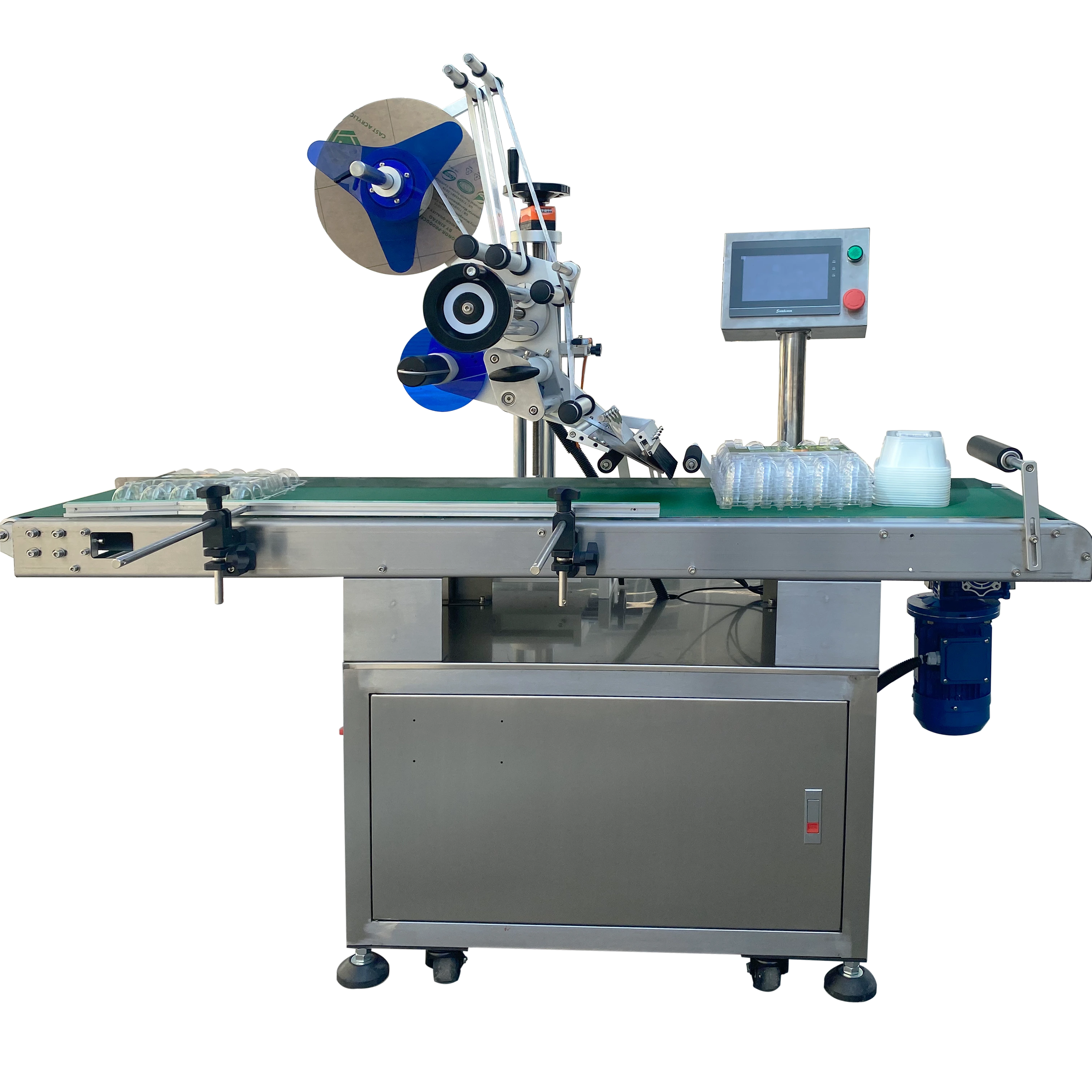 APM PRINT - APM-L112Fully automatic flat labeling machine lid label stick machine labeling machine 1
